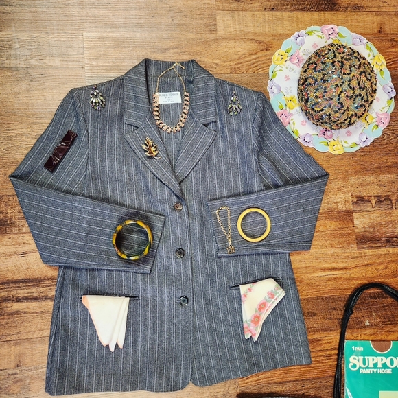 💜Vintage 1990s Green/Purple Multi-stone Earrings💚 - Picture 3 of 3